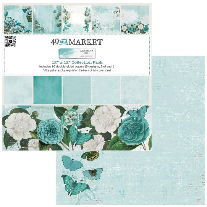 Color Swatch: Teal Collection Pack 12"X12"