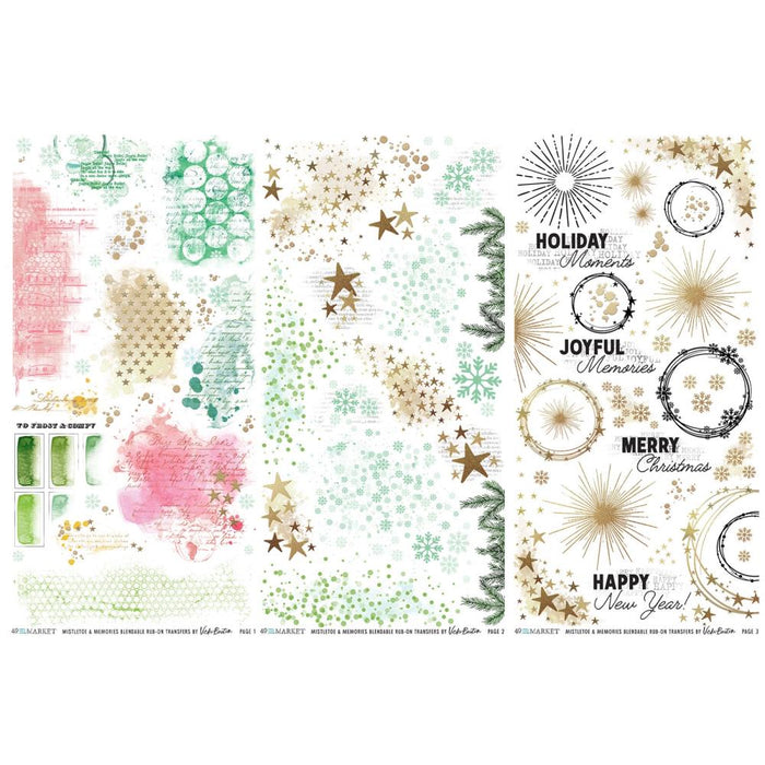 Mistletoe And Memories Blendable Rub-On Transfer Set