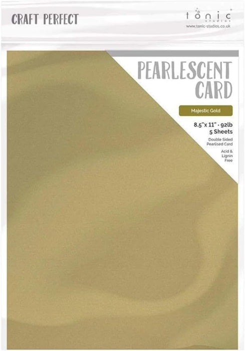 Craft Perfect Pearlescent Cardstock - Majestic Gold
