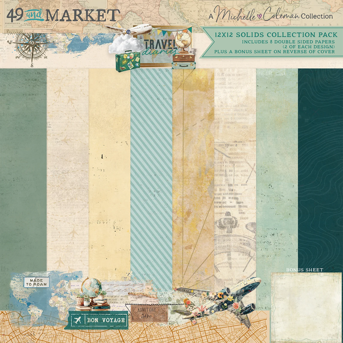 Travel Diaries Solids 12 x12 Collection Pack