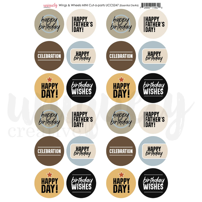 WINGS & WHEELS MINI CUT-A-PART SHEET