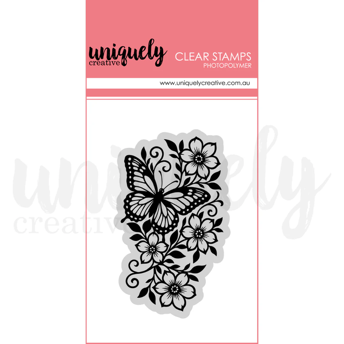 WINGS & WILDFLOWERS PHOTOPOLYMER STAMP