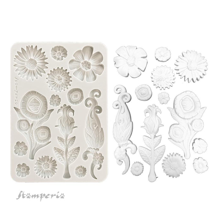 Furry Friends Silicon Mould A5 - Flowers