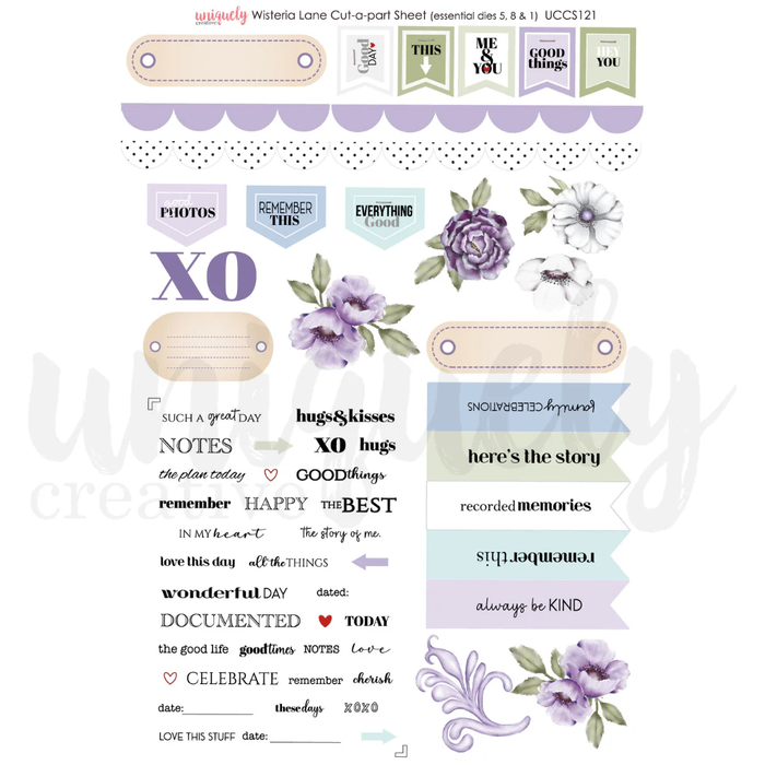 WISTERIA LANE CUT-A-PART SHEET