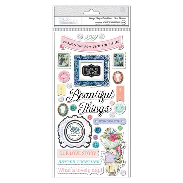 Beautiful Things Phrase/Chipboard Thickers