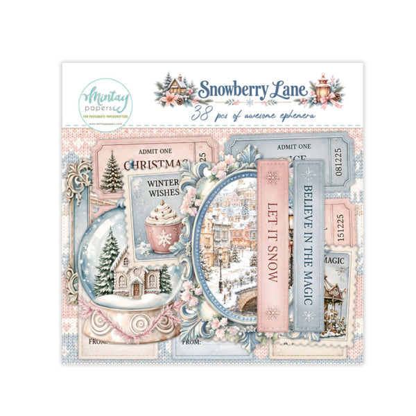 SNOWBERRY LANE PAPER EPHEMERA - 38 PIECES