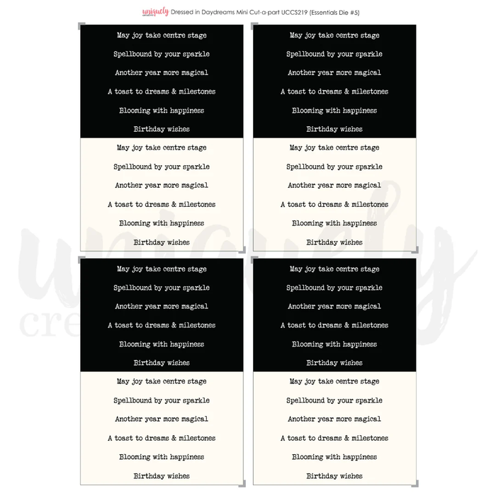 DRESSED IN DAYDREAMS CUT-A-PART SHEET MINI