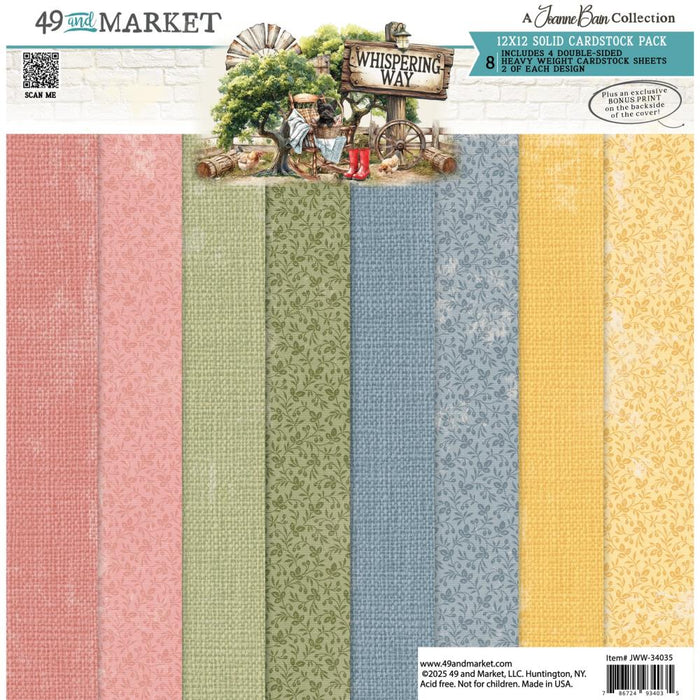 Whispering Way Solids Collection Pack 12"X12"