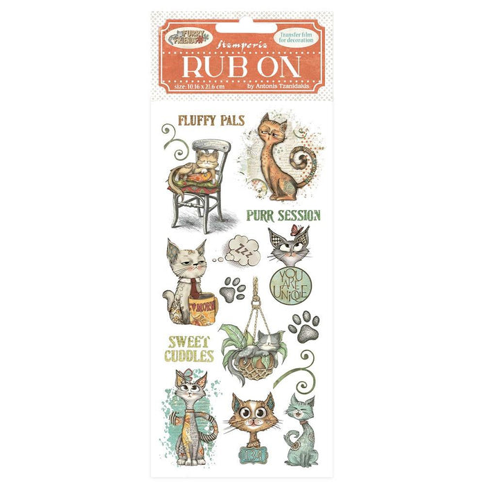 Furry Friends Rub-Ons - Cat