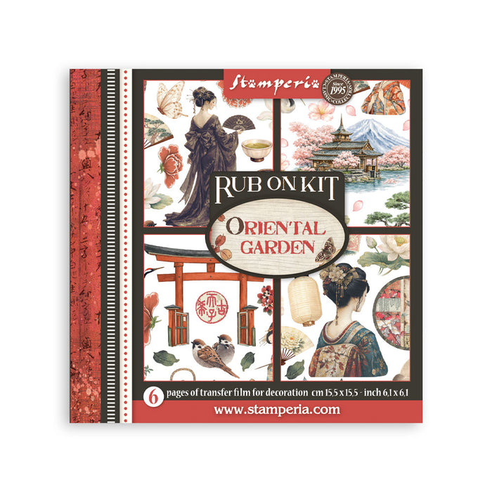 Oriental Garden Rub-On Kit 6"x6"