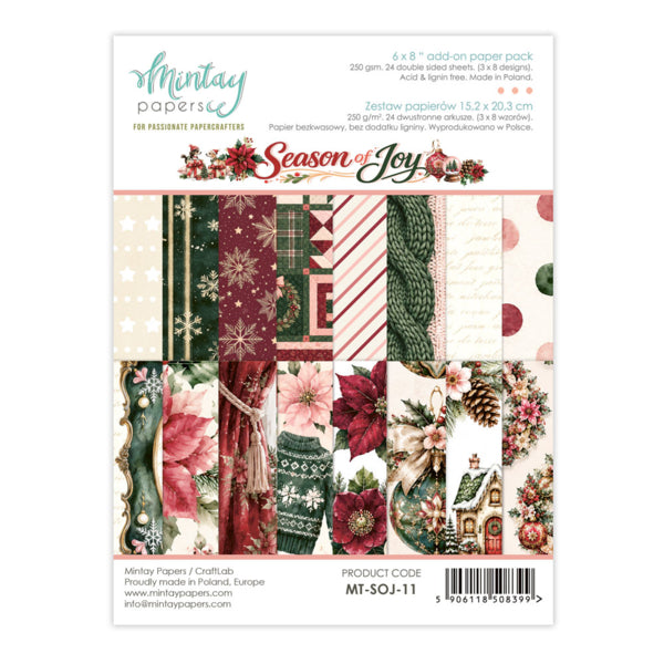 SEASON OF JOY 6 X 8 ADD-ON PAPER SET