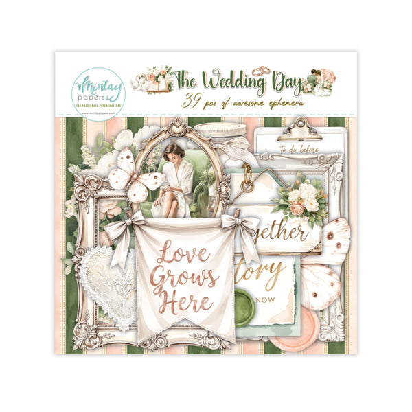 THE WEDDING DAY PAPER EPHEMERA - 39 PIECES