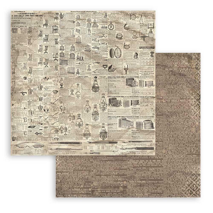 Brocante Antiques Maxi Backgrounds Paper Pad 12"X12"