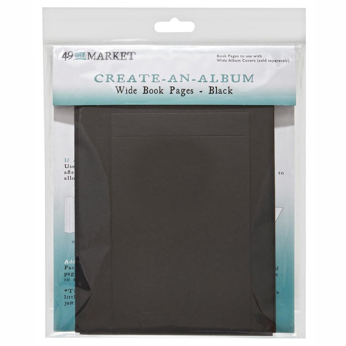 Create-An-Album Wide Book Pages - Black