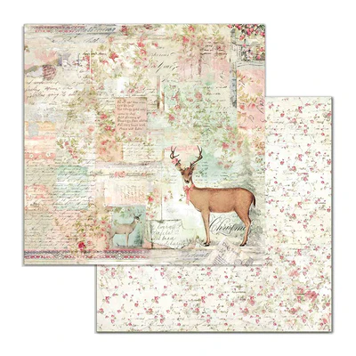 PINK CHRISTMAS Paper Pad 12"X12"