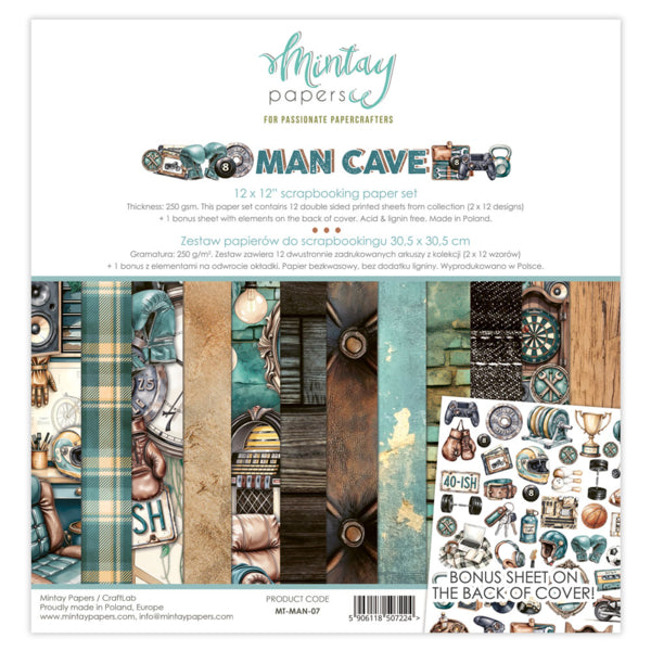 MAN CAVE 12 X 12 PAPER SET
