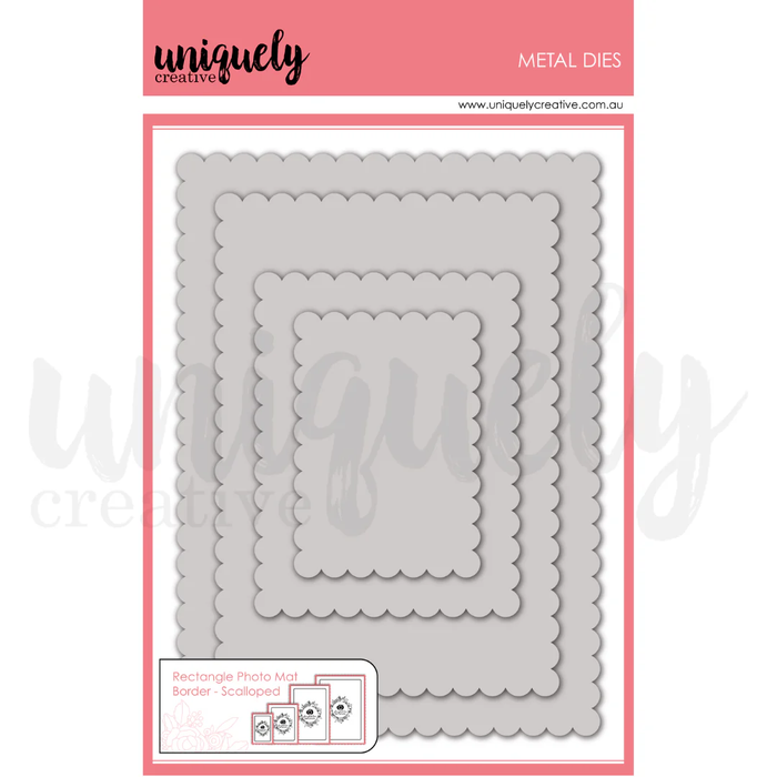 RECTANGLE PHOTO MAT BORDER DIE - SCALLOPED