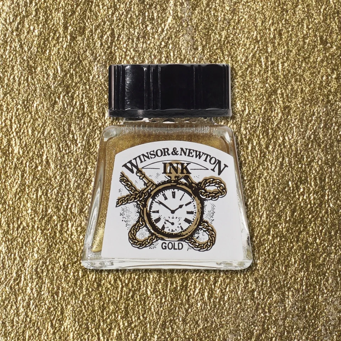 Winsor and Newton Drawing Ink 14ml - Gold
