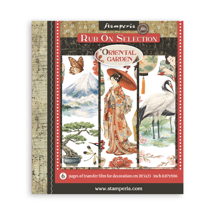 Oriental Garden Rub-On Kit 8"x9"