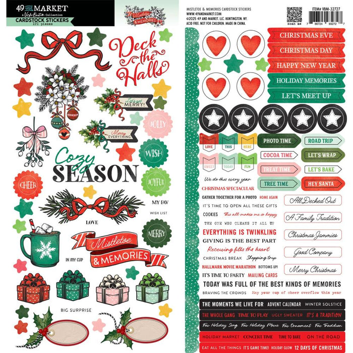 Mistletoe And Memories Cardstock Stickers