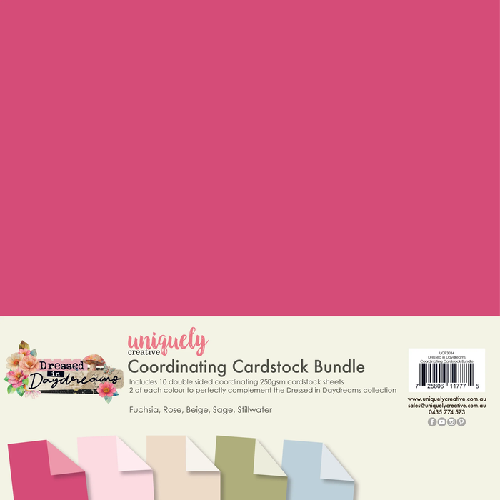 DRESSED IN DAYDREAMS 12 X 12 COORDINATING CARDSTOCK BUNDLE