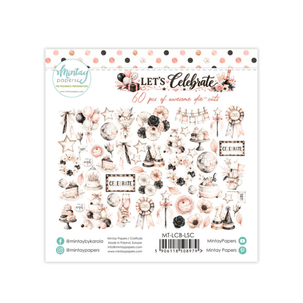 LET'S CELEBRATE PAPER DIE-CUTS - 60 PIECES