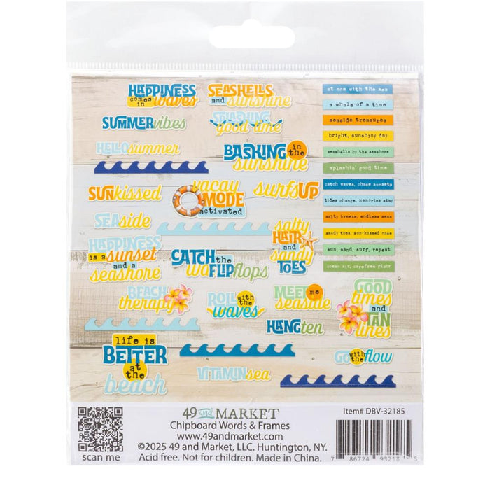 Beach Vibes Chipboard Set