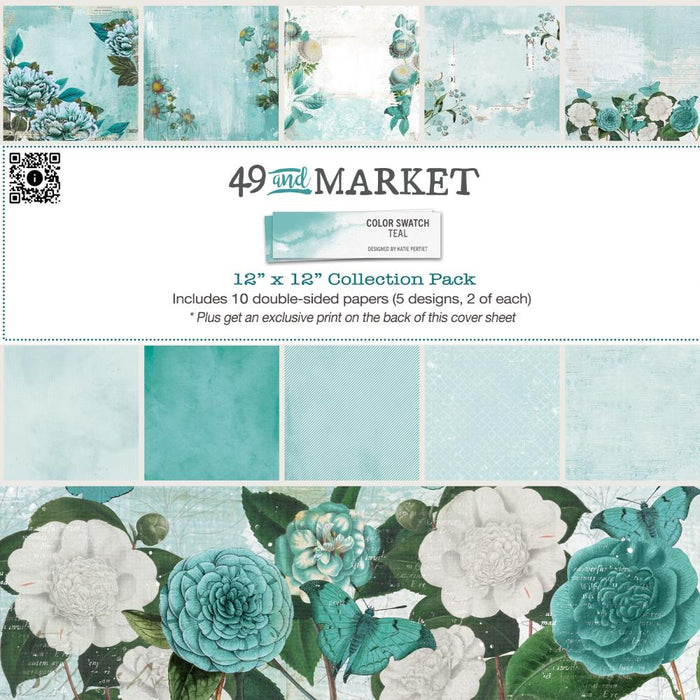 Color Swatch: Teal Collection Pack 12"X12"