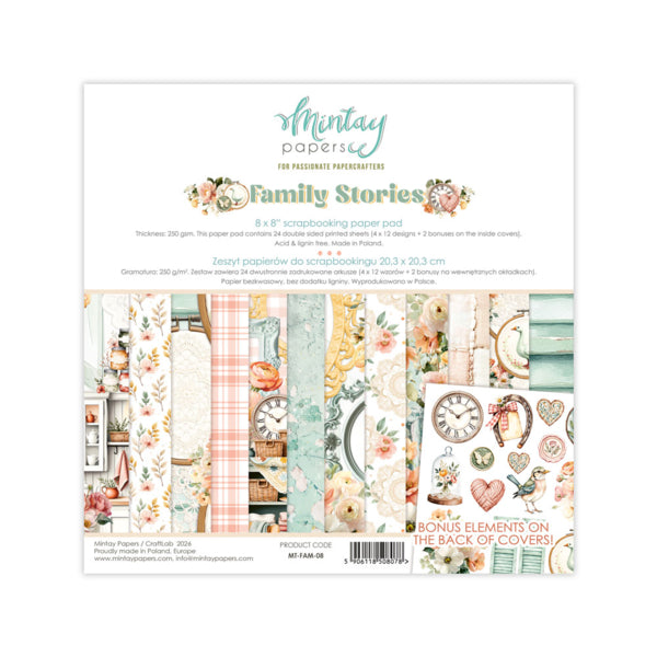 FAMILY STORIES 8 X 8 PAPER SET