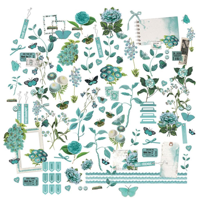 Color Swatch: Teal Mini Laser Cut Outs