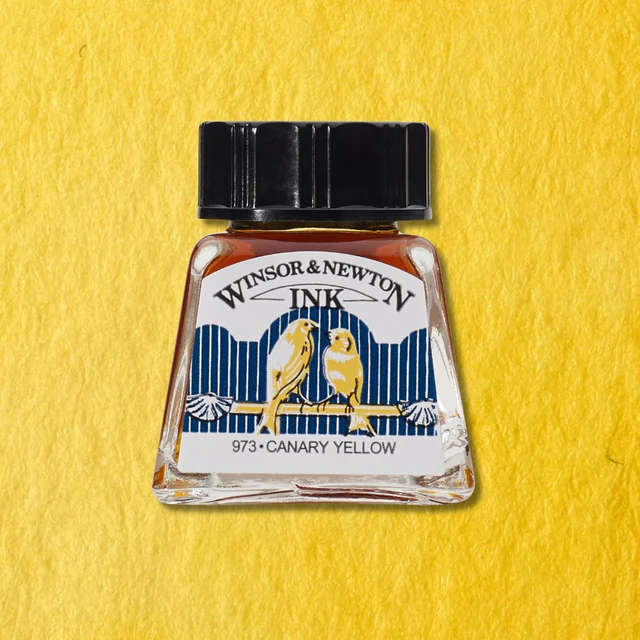 Winsor and Newton Drawing Ink 14ml - Canary Yellow