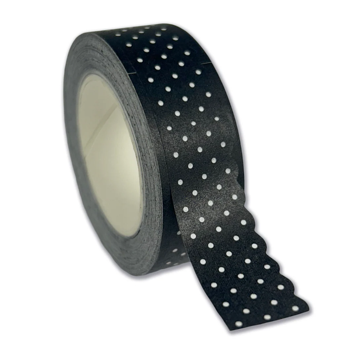 SCALLOPED POLKA DOT WASHI TAPE 15MM
