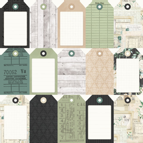 Simple Vintage Timeless Harmony Paper - Tag Elements