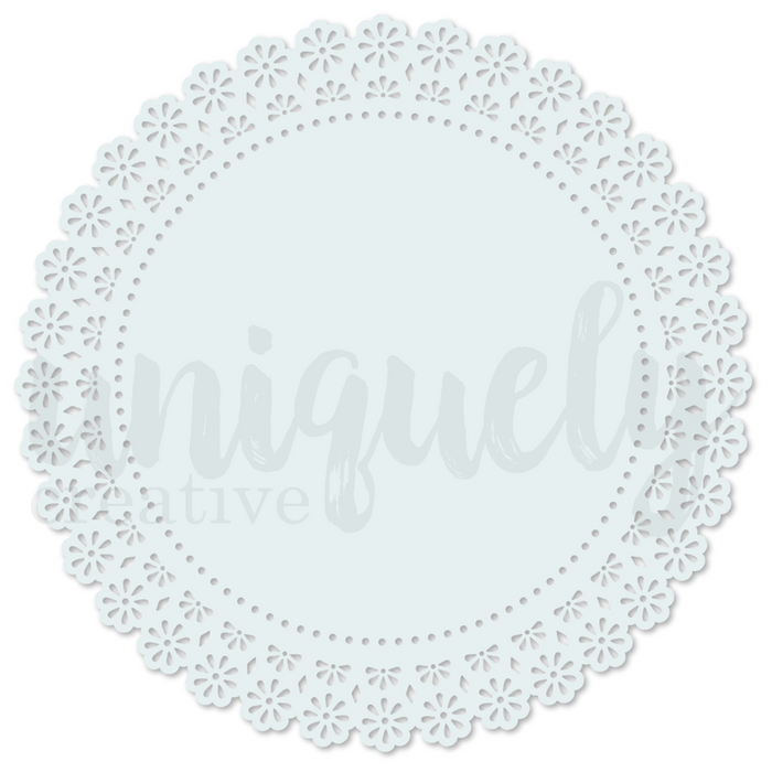 LIGHT BLUE LACEY CIRCLE DECORATIVE BASE LAYER