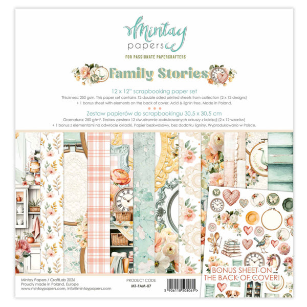 FAMILY STORIES 12 X 12 PAPER SET