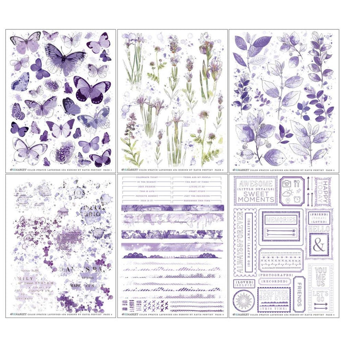 Color Swatch: Lavender Rub-Ons 6"X8"