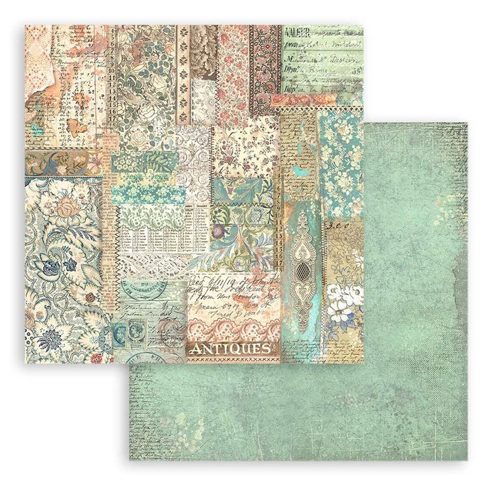 Brocante Antiques Backgrounds Paper Pad 8"X8"