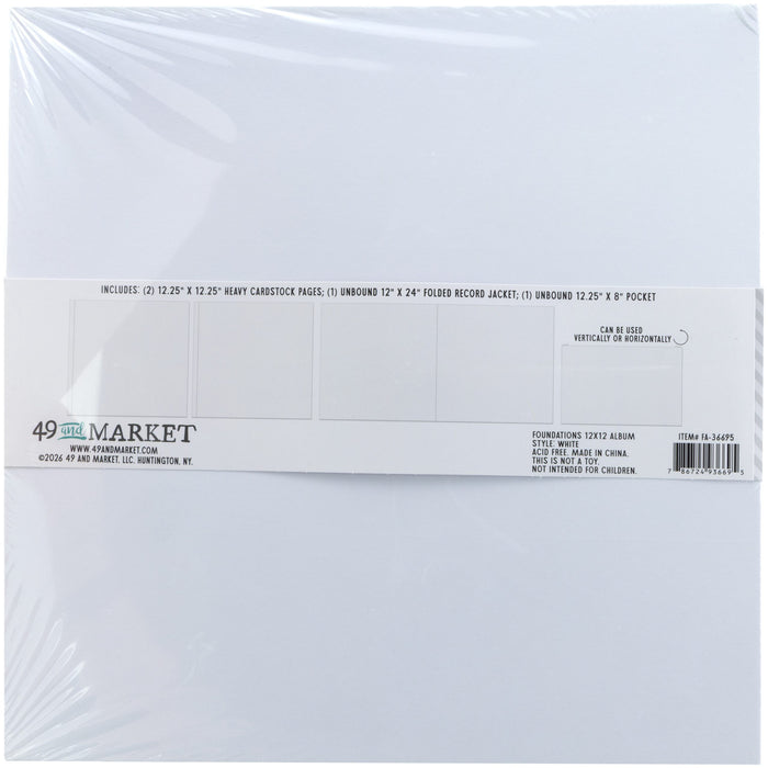 49 & MARKET FOUNDATIONS 12X12 ALBUM - WHITE