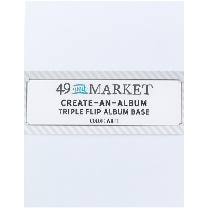 49 And Market Create-An-Album Triple Flip Album Base - White