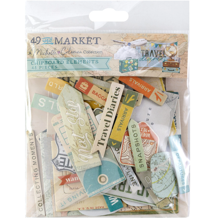 Travel Diaries Chipboard Set