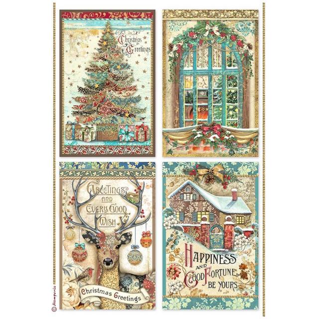 CHRISTMAS GREETINGS Paper - 4 Cards