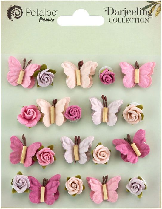 Little Birdie Handmade Roses & Butterflies - Vintage Pink