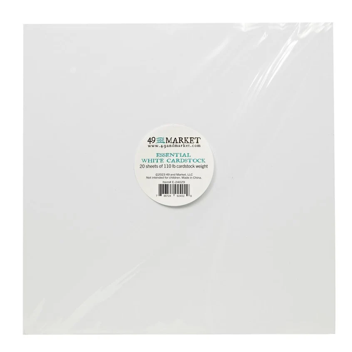 49 & Market Essential Cardstock - White (Single sheet)