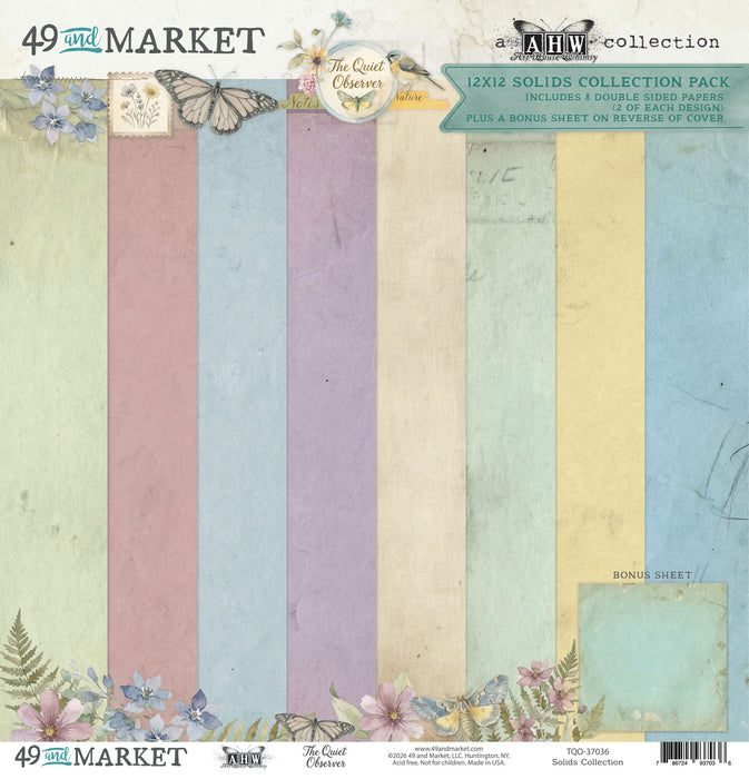 The Quiet Observer – 12 x 12 Solids Collection Pack