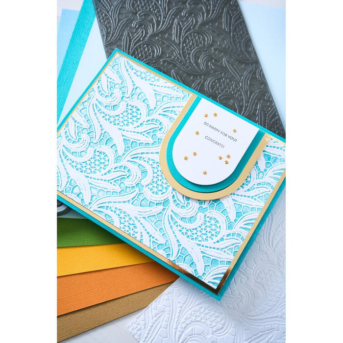 Textured Embossing Folder By Eileen Hull - Lacy Leaves