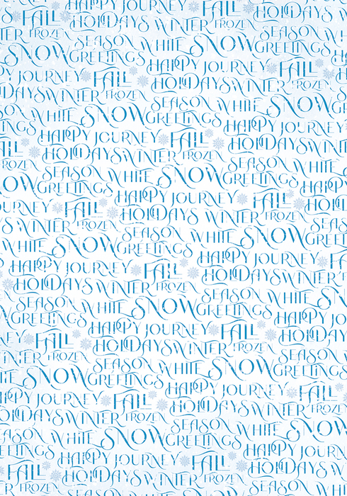 WINTER JOURNEY VELLUM PAPER PATTERNS A4