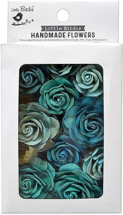 Whitney Paper Flowers - Aqua Medley
