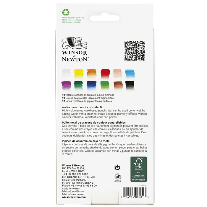 Winsor and Newton Watercolour Pencils x12