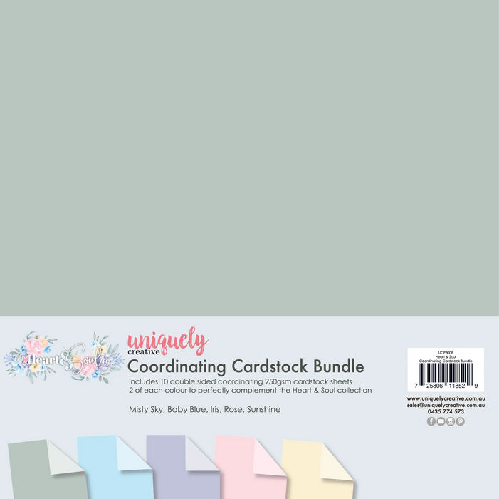 HEART & SOUL 12 X 12 COORDINATING CARDSTOCK BUNDLE