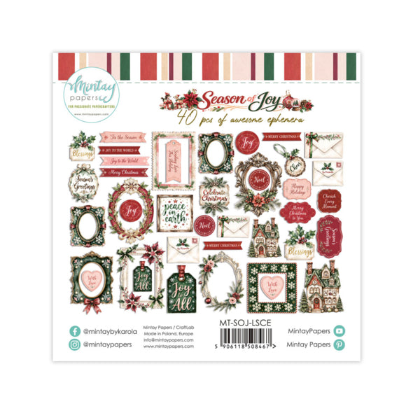 SEASON OF JOY EPHEMERA - 40 PIECES
